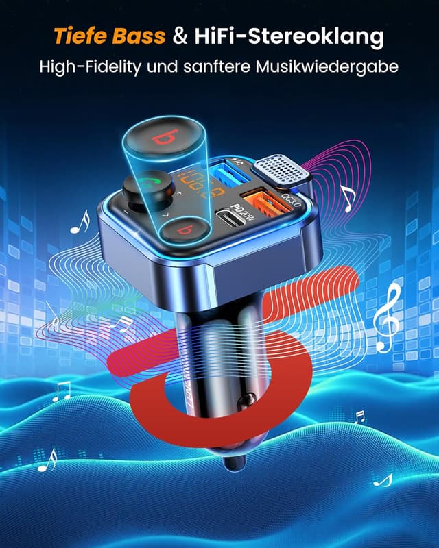 Detalle de LENCENT 38W FM Transmitter Auto