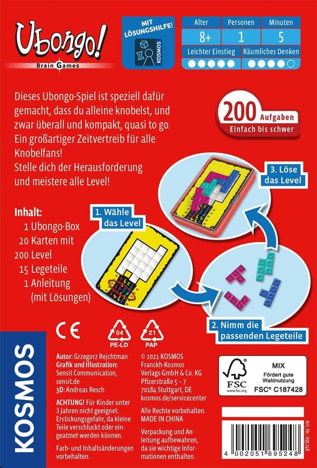 Detalle 2 de Kosmos Ubongo Giochi di cervello