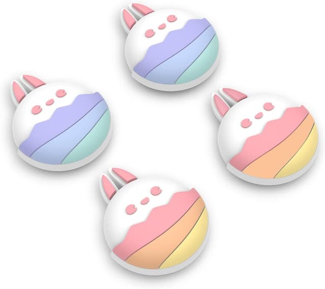 Detalle de PlayVital Cute Thumb Grip Caps for PS5/PS4, Xbox & Switch Pro Controllers – Easter Bunny silicone set