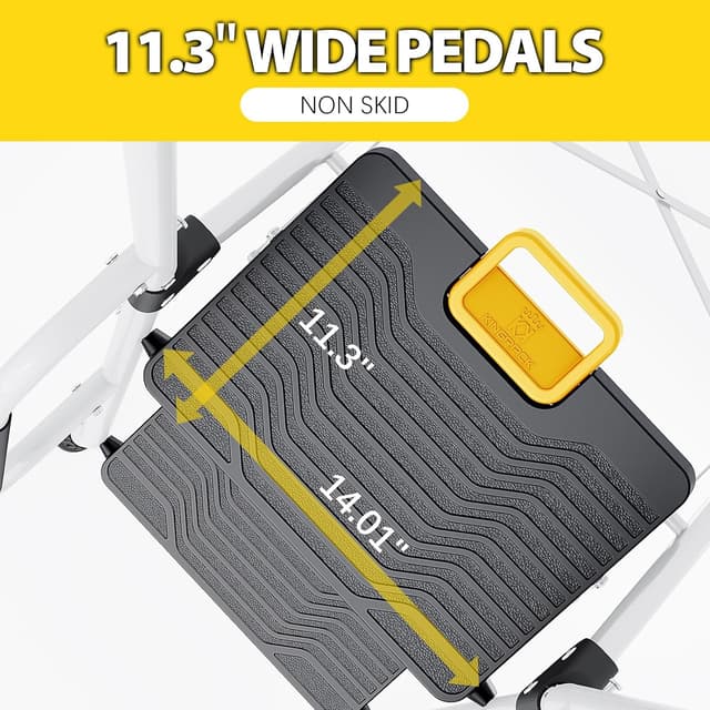 Detalle 2 de KINGRACK Folding 5-Step Ladder Step Stool with Safety Lock (800 lbs Capacity) – White