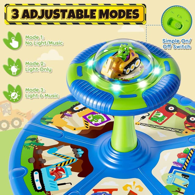 Thumbnail 2 de Lehoo Castle Dino Construction Truck 360° spinning seat for toddlers