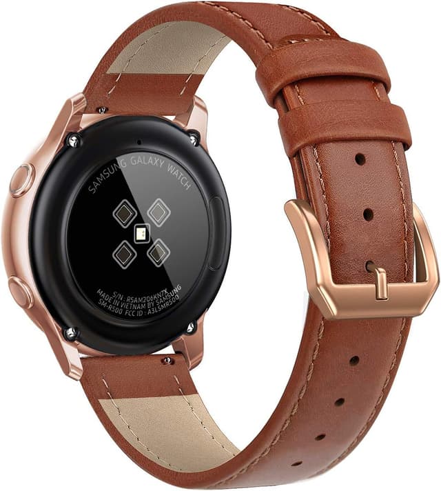 Detalle de EDIMENS genuine leather strap (20mm) for Samsung Galaxy Watch 7/6 Classic 43mm & 47mm / Watch 5 Pro
