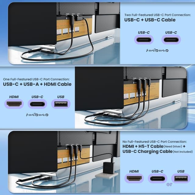 Thumbnail 4 de Hyangin Triple Laptop Screen Extender 14-inch 1080P