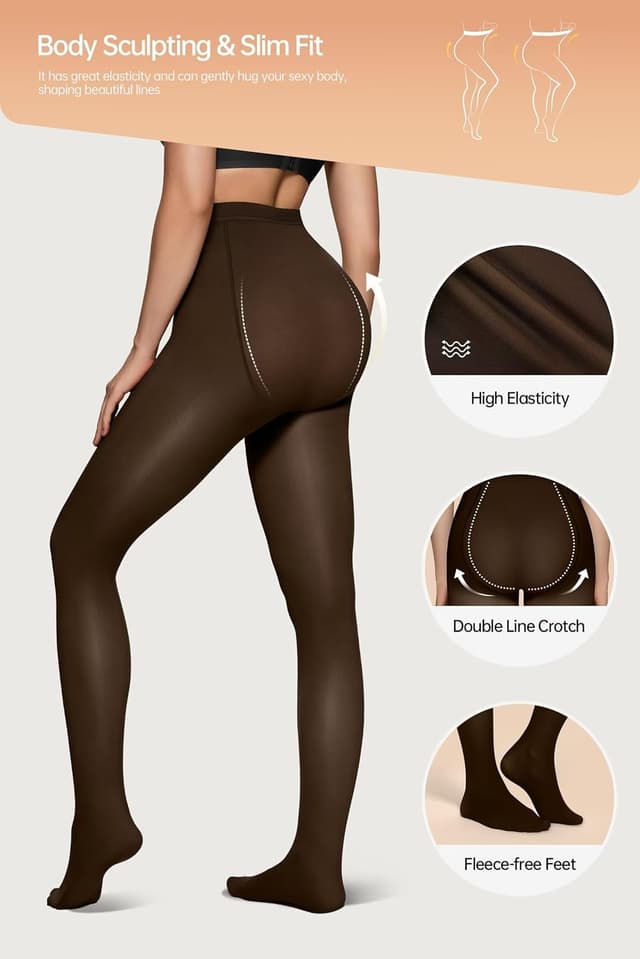 Thumbnail 2 de Vertvie 2-Pair Fleece Lined Tights