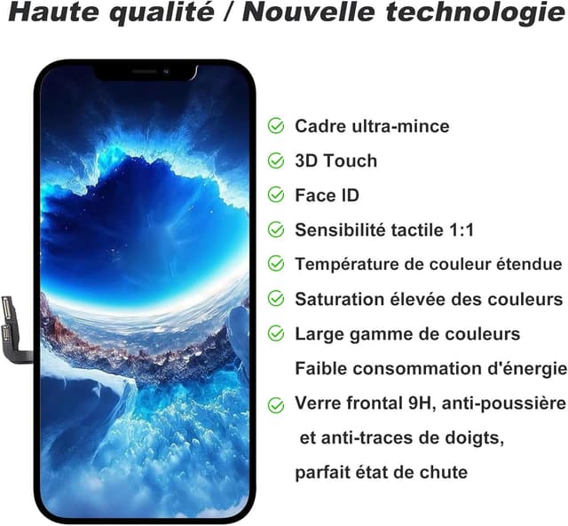 Thumbnail 2 de DIGI4U écran LCD pour iPhone 12 / 12 Pro (6,1 pouces) avec kit de réparation