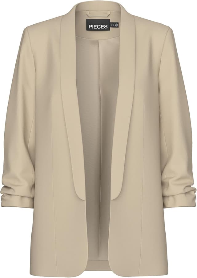 Detalle de PIECES Damenblazer PCBOSELLA mit 3/4-Ärmeln und leichtem Stoff