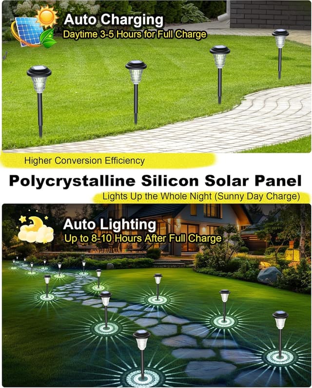 Detalle de Solar garden lights 8 pack