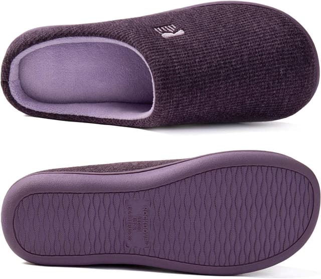 Detalle de RockDove Women's Original Two-Tone Memory Foam Slippers đŁ