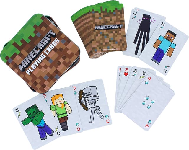 Detalle 2 de Cartas Minecraft con Lata - Regalo para Niños Gamers