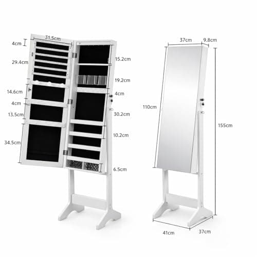 Thumbnail 2 de T-LOVENDO.ES Espejo Joyero de Pie 155 cm
