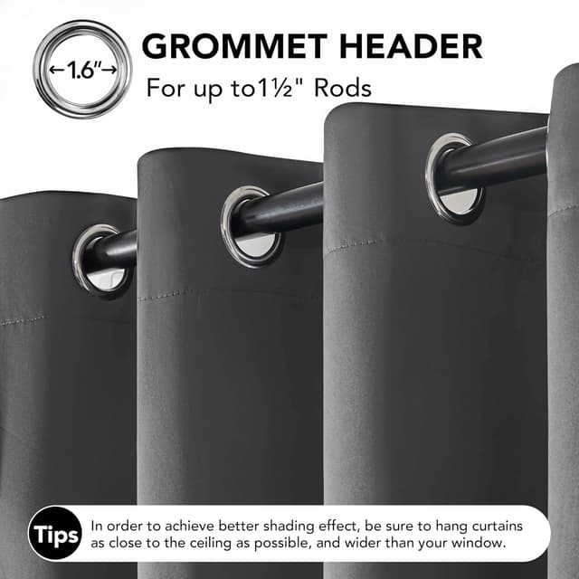 Thumbnail 1 de Deconovo Rideau occultant 280x175 cm 🪟