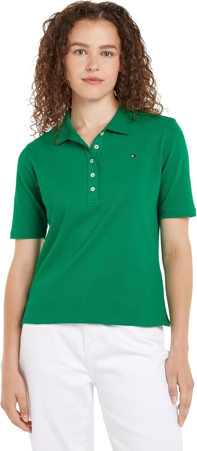 Detalle 2 de Tommy Hilfiger da donna maglietta polo maniche corte 1985 in piqué Regular Fit