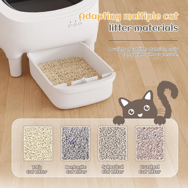 Thumbnail 3 de JUMMICO Smart Self-Cleaning Cat Litter Tray 12L