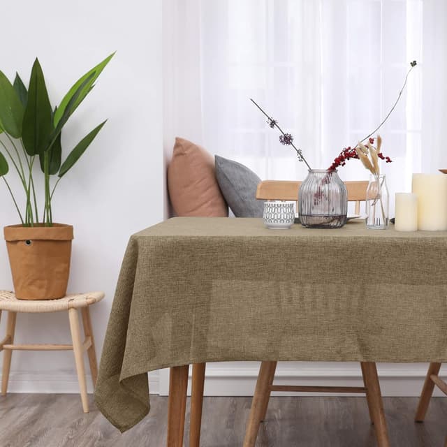 Detalle 2 de Deconovo tovaglia effetto lino 150x240 cm