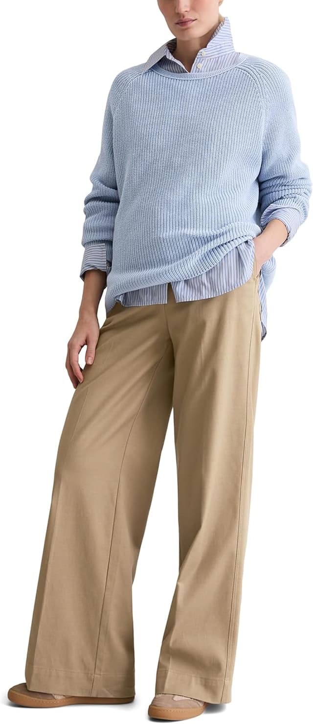 Detalle de Marc O’Polo Damen Strickpullover aus Bio-Baumwolle im Loose Fit