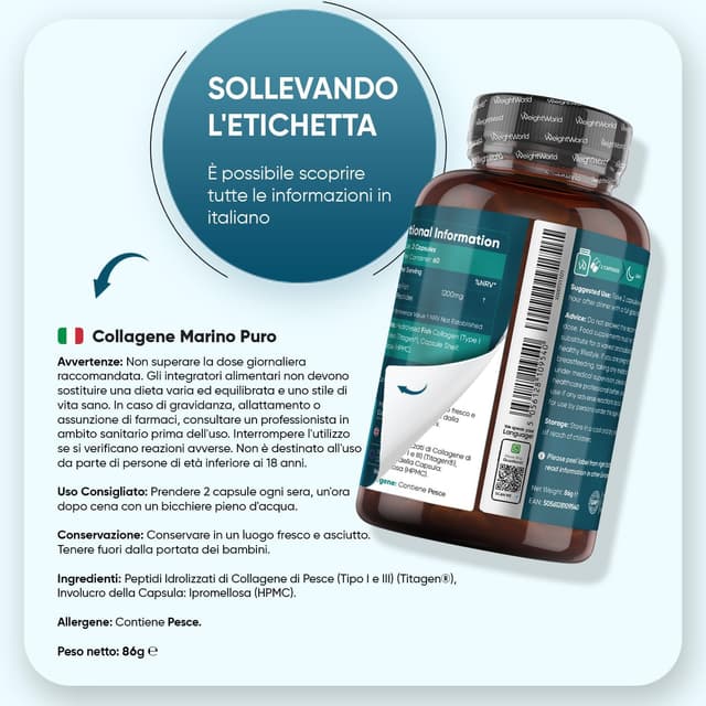 Thumbnail 5 de WeightWorld Collagene Marino 120 capsule 💊