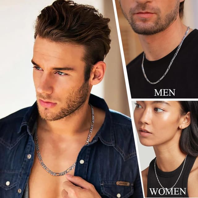 Detalle de Rajputana S925 Figaro chain, 3mm