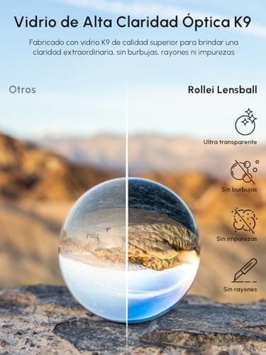 Detalle de Rollei Bola de Cristal 90 mm para fotografía