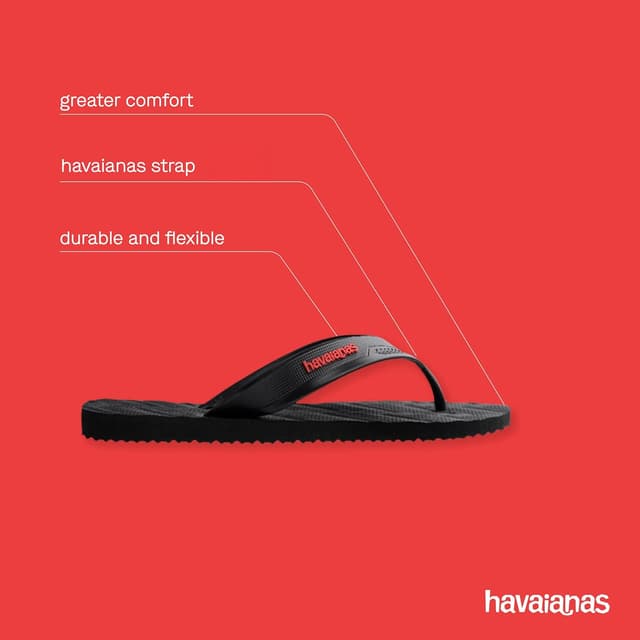 Detalle de Havaianas Track Waves men’s flip-flops with wide rounded straps and anatomical sole