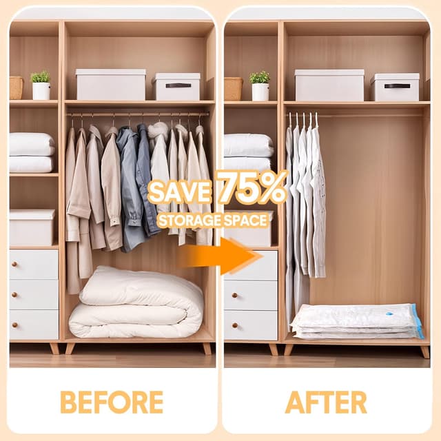 Thumbnail 5 de Bolsas al vacío para ropa y edredones 🧳 Ahorradoras de espacio