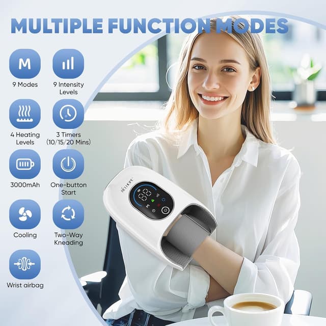 Detalle 2 de Hand Massage Device 3000mAh with Heat Therapy