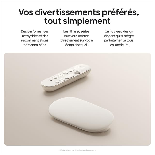 Thumbnail 1 de Google TV Streamer 4K Bianco 32 Go