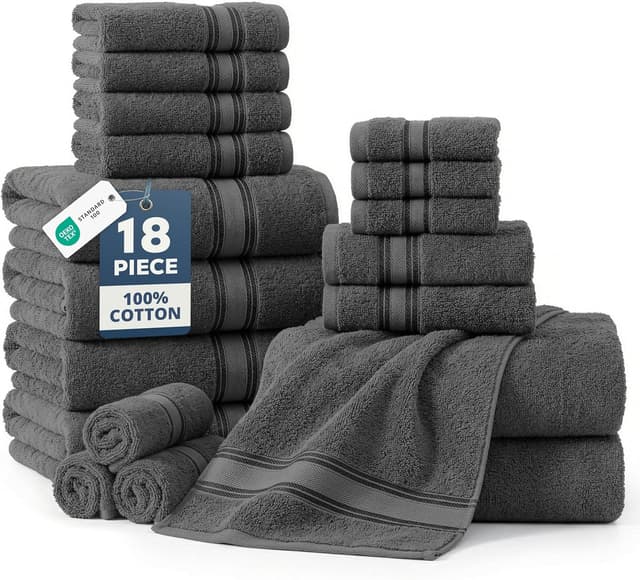 Detalle de LANE LINEN 18-Pack Premium Towels