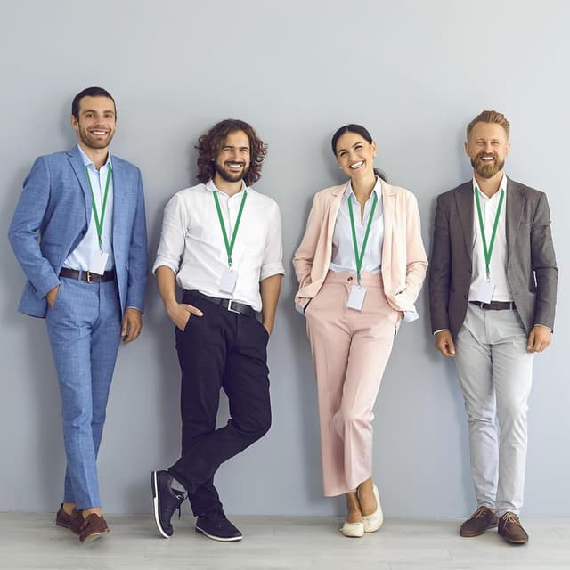 Detalle 1 de ROSSHINE Green lanyards 50 pack 46cm