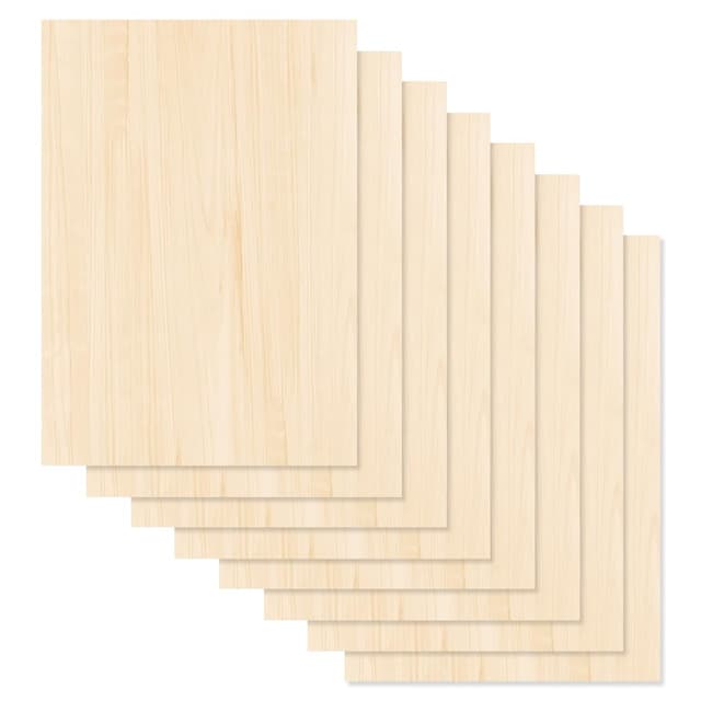 Detalle de 8x Sperrholplatten 3 mm (A3, 420 x 300 x 3 mm) aus Lindenholz für Basteln, Laser & Modellbau