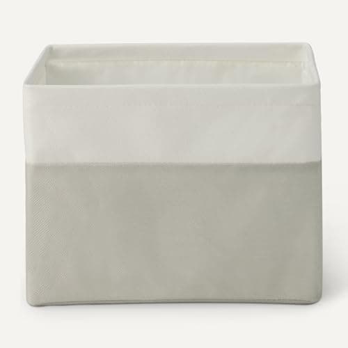 Detalle de Amazon Basics Cajas plegables con asas de cuero, grande (3) 🏷