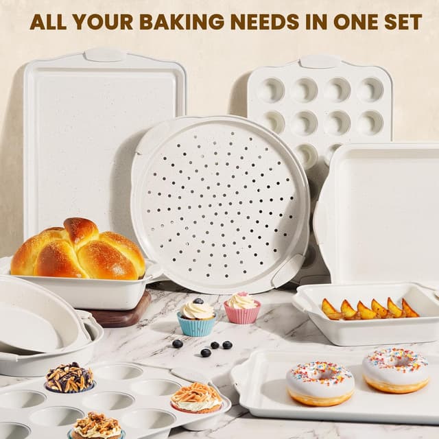 Thumbnail 6 de Kikcoin 22-Piece Nonstick Bakeware Set 450°F 🍪