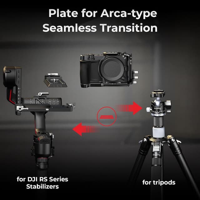 Detalle de SmallRig HawkLock 5904 quick release extension cage for Nikon ZR (Arca plate, handle) – 5904