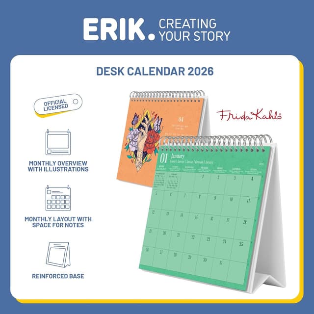 Thumbnail 1 de Grupo Erik Frida Kahlo Desk Calendar 2026 📅