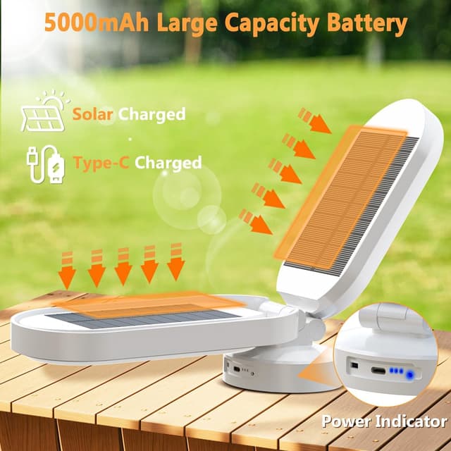 Thumbnail 2 de Hapfish Lampe solaire camping 5000mAh 🔦