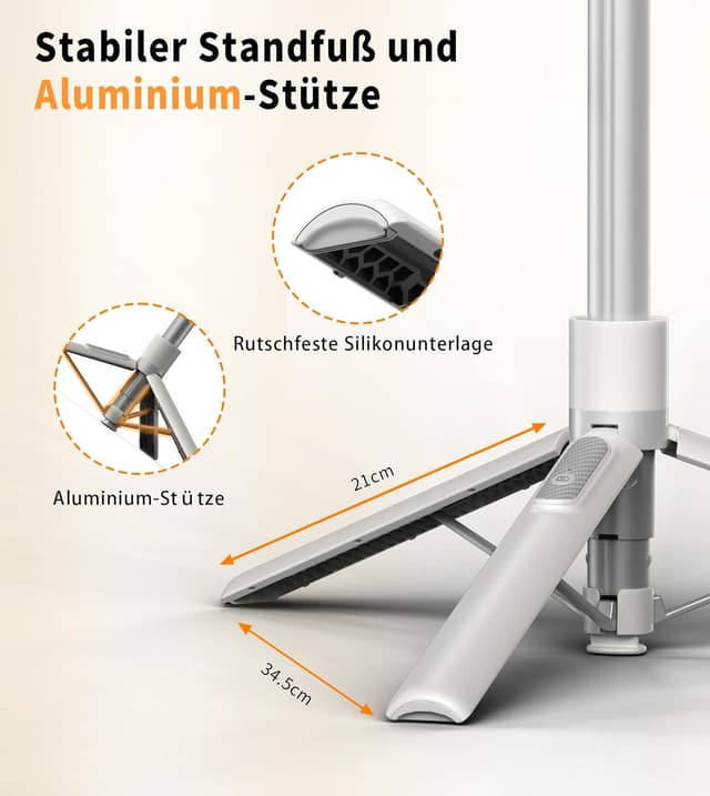 Thumbnail 6 de TONEOF 173 cm magnetischer Selfie-Stick mit Stativ, ausziehbarer Aluminium-Handyhalter (MagSafe-kompatibel) inkl. Fernbedienung