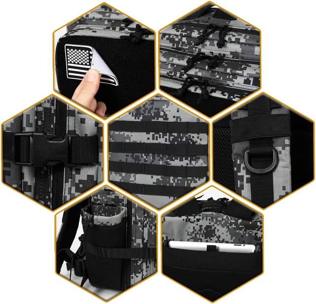 Thumbnail 5 de QT&QY 25L Tactical Military Backpack for Men