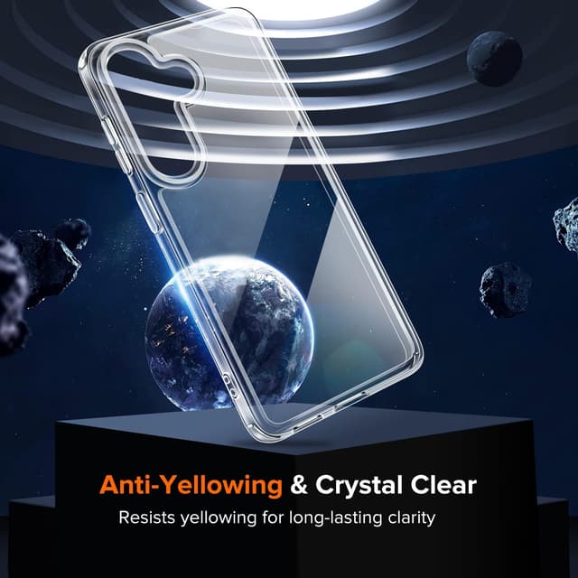 Detalle de iVoler Anti-ingiallimento Chiaro Cover per Samsung Galaxy S26 5G con 2 pellicole in vetro temperato