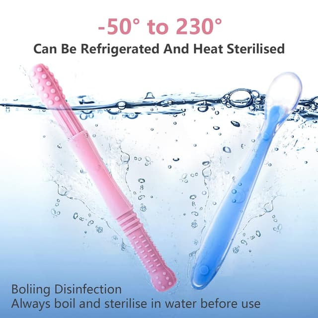 Detalle de Vicloon Beißring Baby 12-teiliges Set aus Silikon – Beißröhrchen für 6–12 Monate