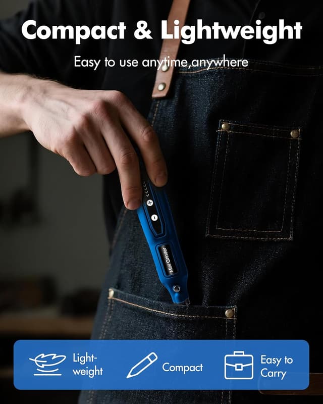 Detalle 1 de Cordless Mini Rotary Tool Set (50Pcs) – USB Rechargeable 3.7V with 5 Speeds (3000–15000rpm)