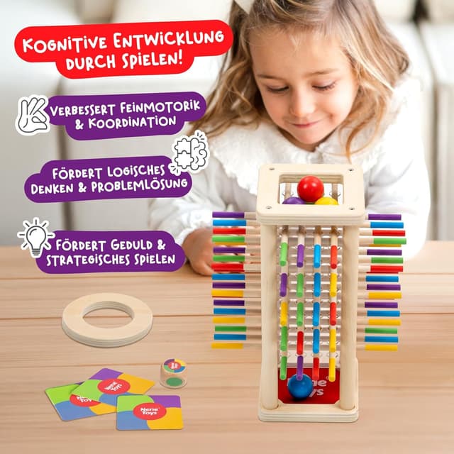 Thumbnail 6 de BALLFALL Montessori Geschicklichkeitsspiel ab 3 Jahren