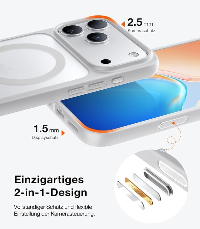 Thumbnail 4 de TORRAS Guardian-Mag Hülle für iPhone 17 Pro 3,66 m