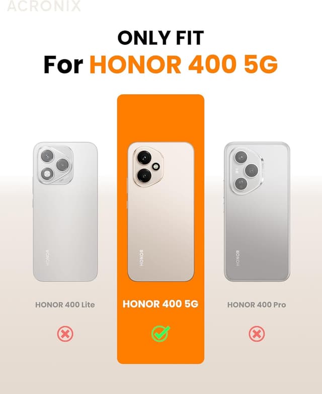 Detalle 2 de ACRONIX Cover trasparente in TPU per Honor 400 5G (non per 400 Lite) con protezione antiurto