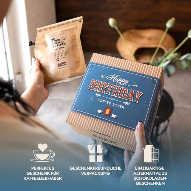 Detalle 2 de Kaffee Geschenk Set zum Geburtstag – 5 Single Estate & Bio Spezialitäten (Geschenkidee für Kaffeeliebhaber)