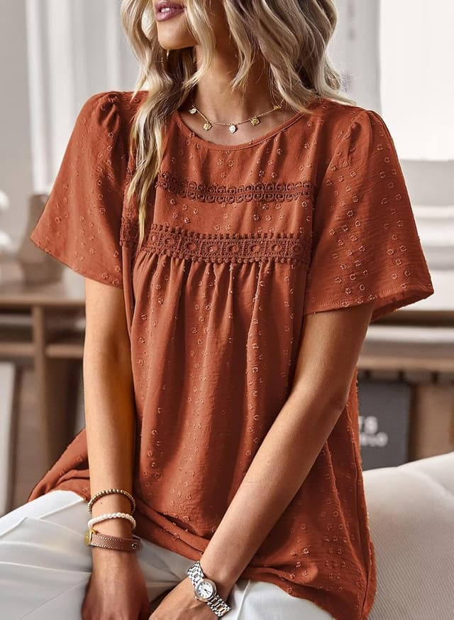 Detalle 2 de Falechay Womens Summer Tops Crewneck 2026