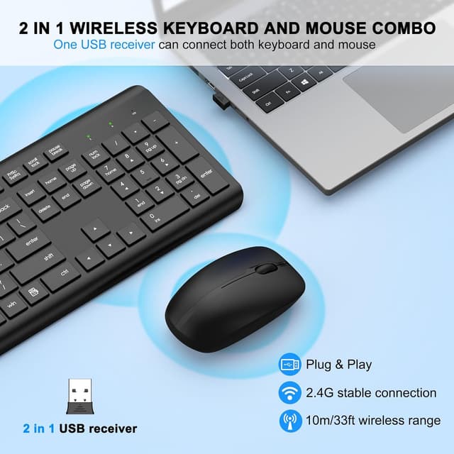 Detalle 2 de Wireless Keyboard and Mouse Combo 2.4G
