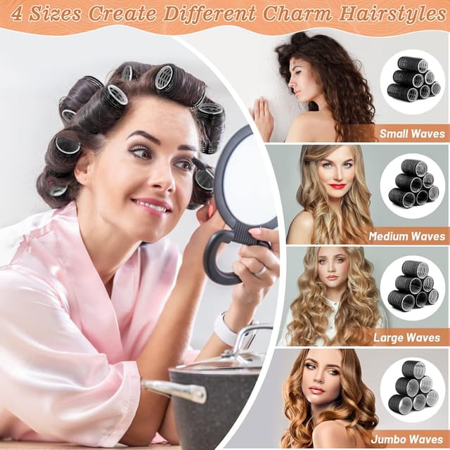 Thumbnail 5 de Hair Curler Rollers 24PCS Heatless Set 🎀