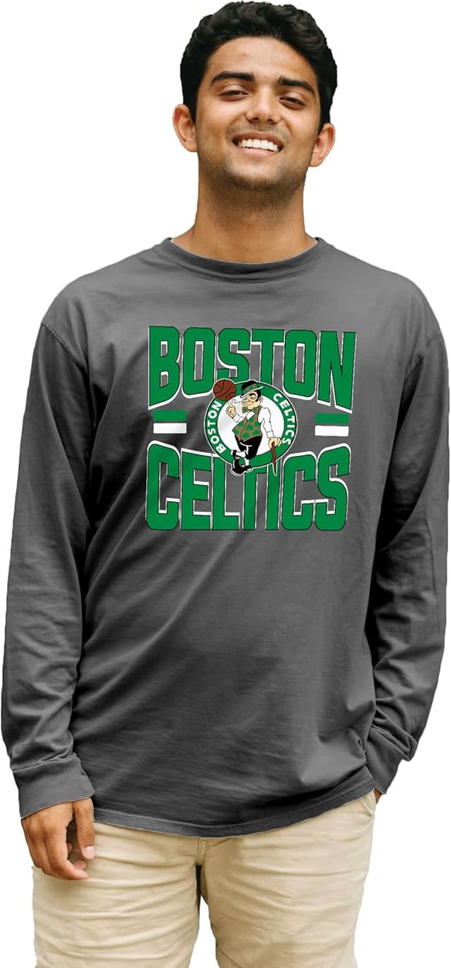 Detalle 2 de Blue 84 NBA Officially Licensed Long Sleeve T-Shirt (Ringspun) — Boston Celtics Blue 84 84 NBA Unisex Adult