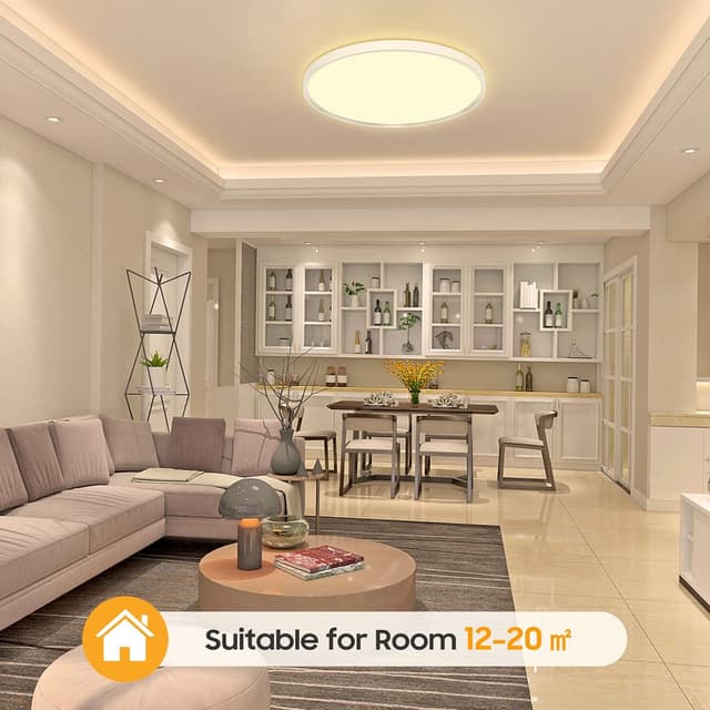 Detalle 2 de OUILA Plafoniera LED da soffitto 24W rotonda Ø30 cm 3000K, IP44