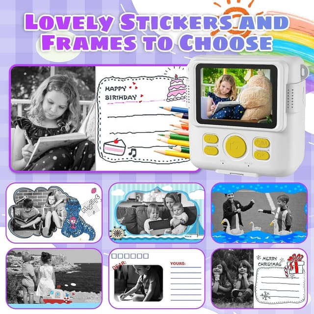 Thumbnail 4 de Instant Print Camera Kids Camera 1080P with 32G SD Card