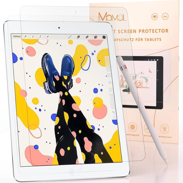 Detalle de 2er Set matte Papier-Folie für iPad Air 3 (2019) 10,5 Zoll & iPad Pro 10,5 (2017) – Screen Protector zum Zeichnen